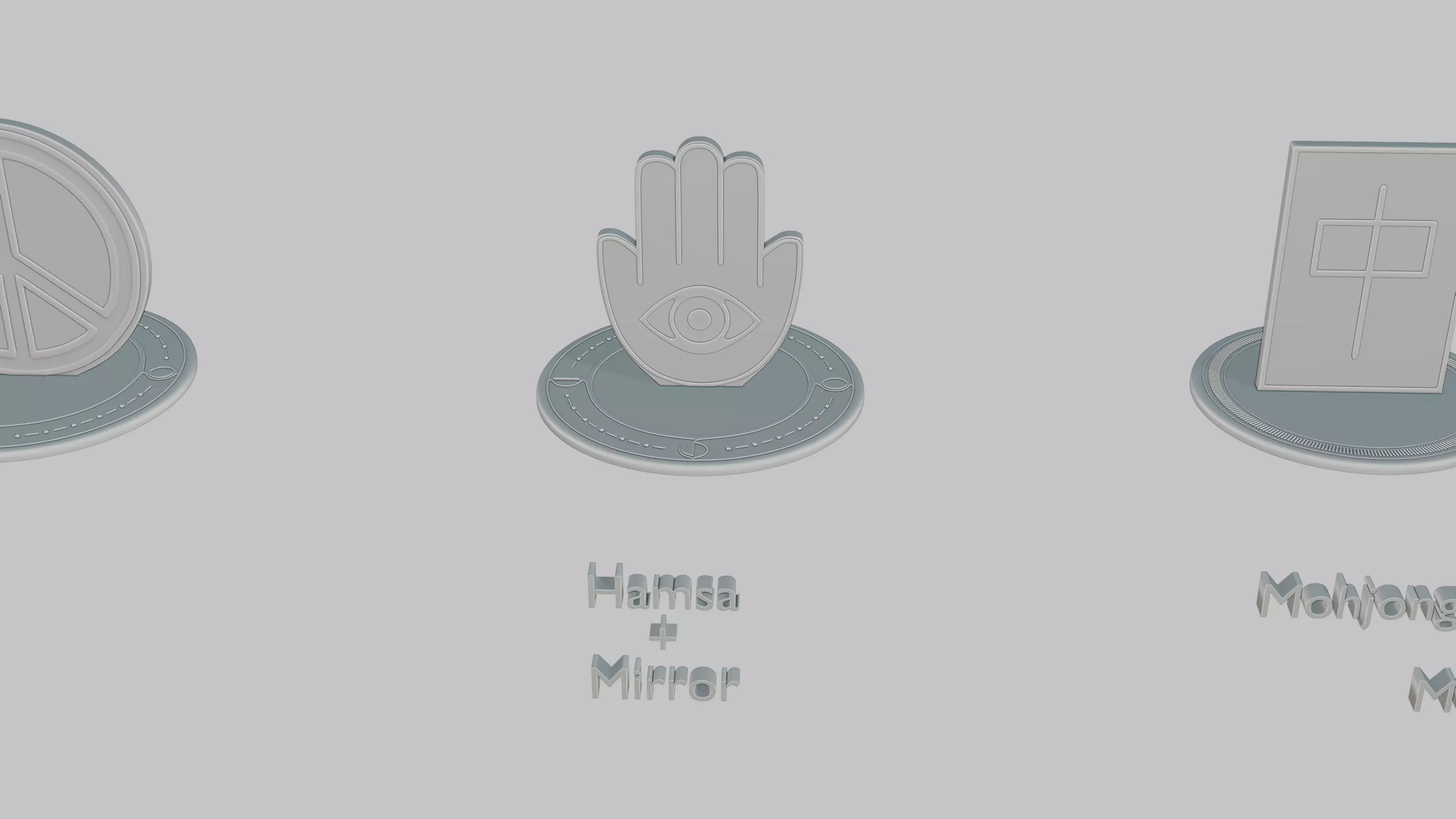 Ancient Glyphs Mini Pack Emoji Statues 3D print model_13