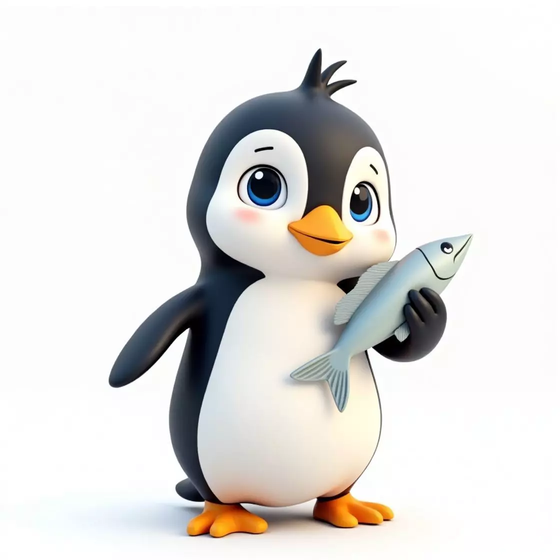 Cute Cartoon Penguin 3D Model Low-poly 3D model_0