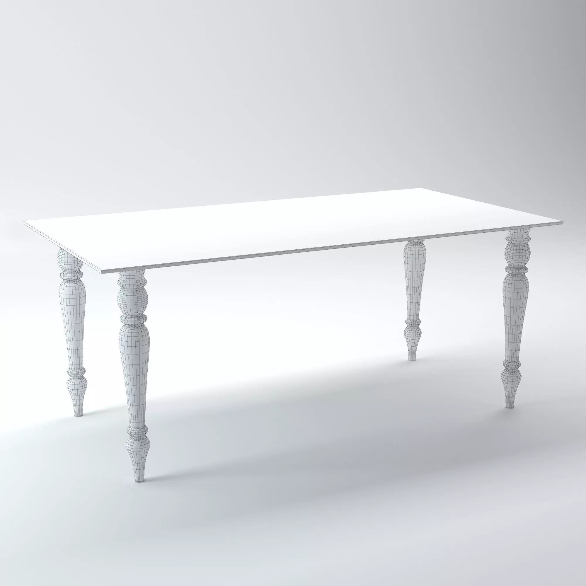 Acrylic Dining Table 1 3D model_4