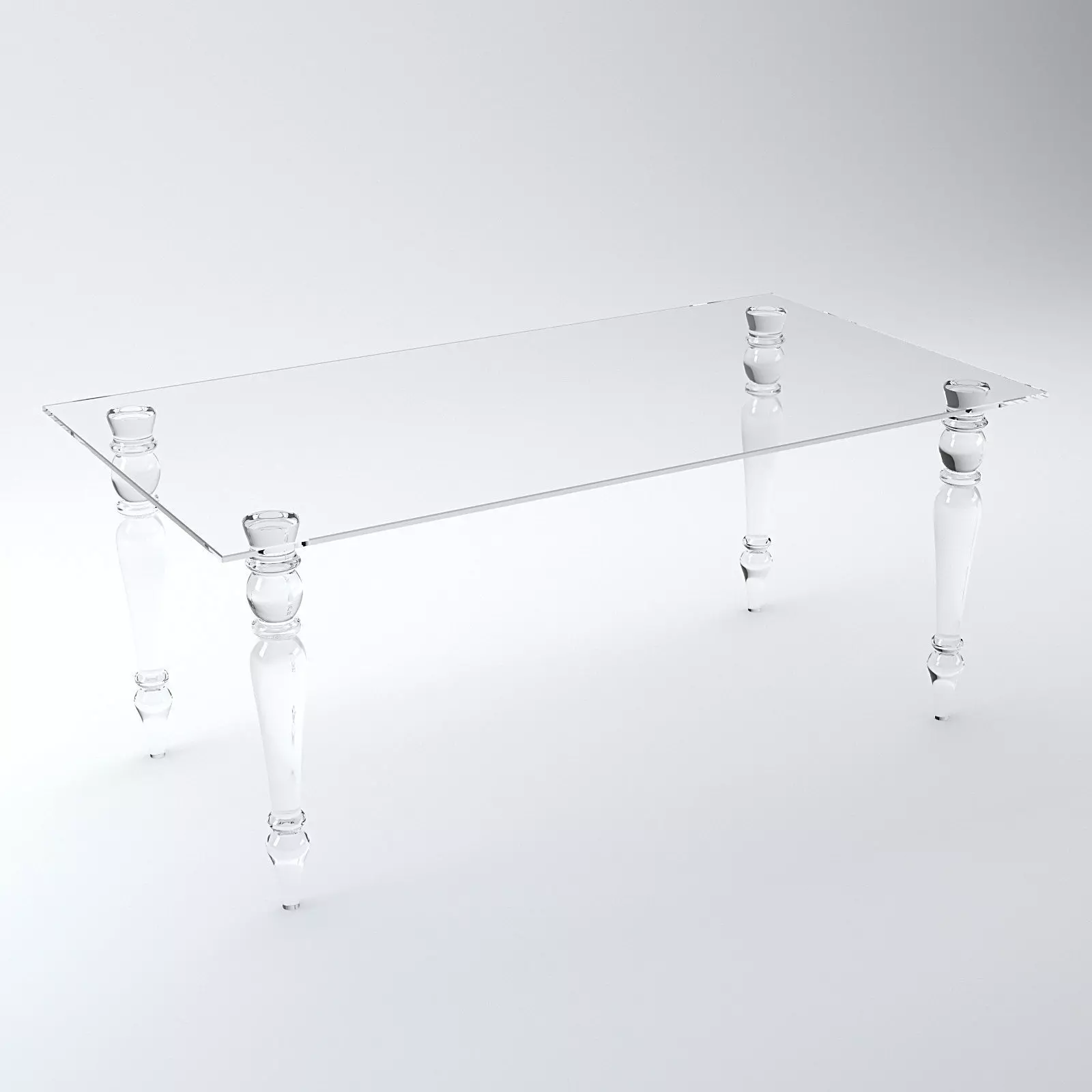 Acrylic Dining Table 1 3D model_1