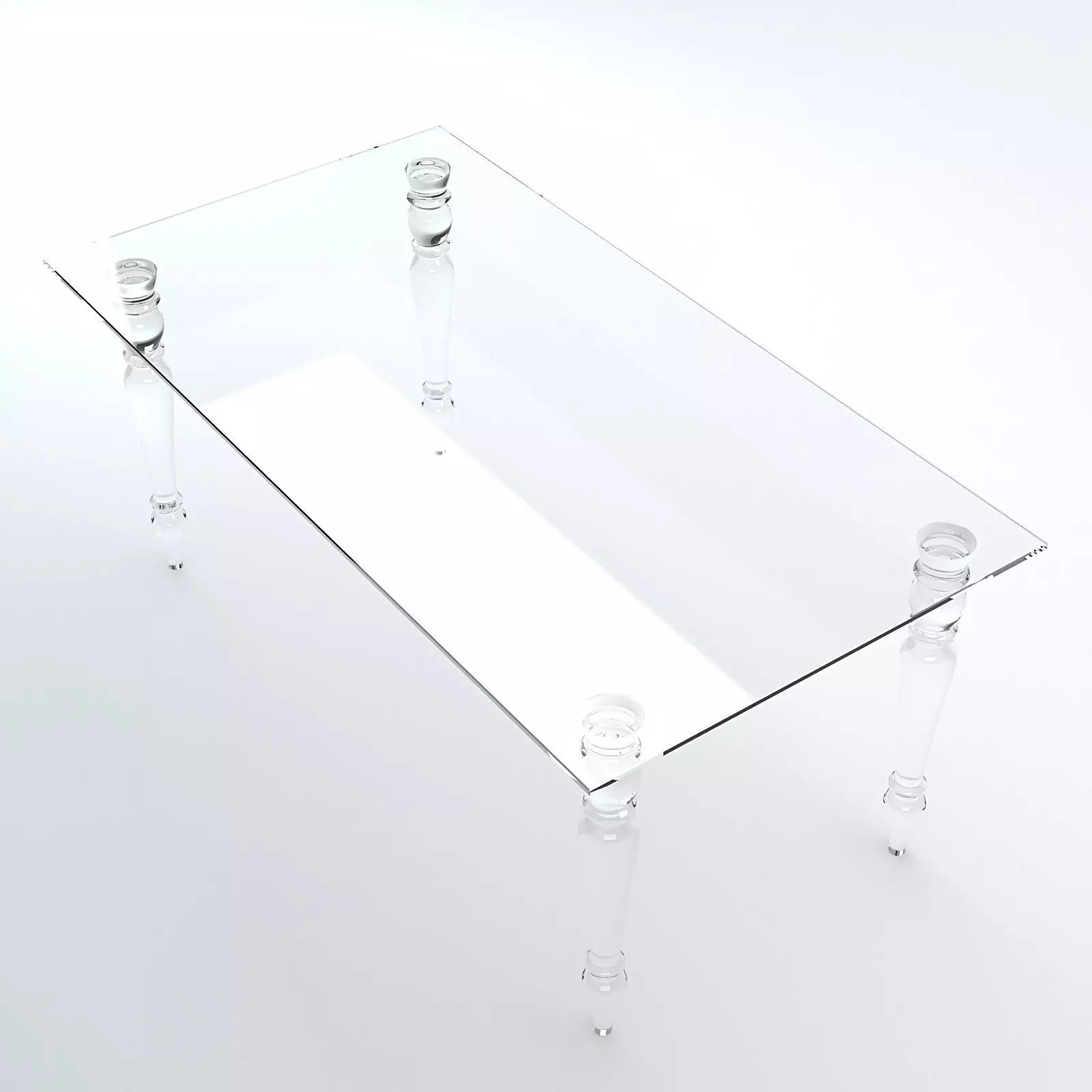 Acrylic Dining Table 1 3D model_2