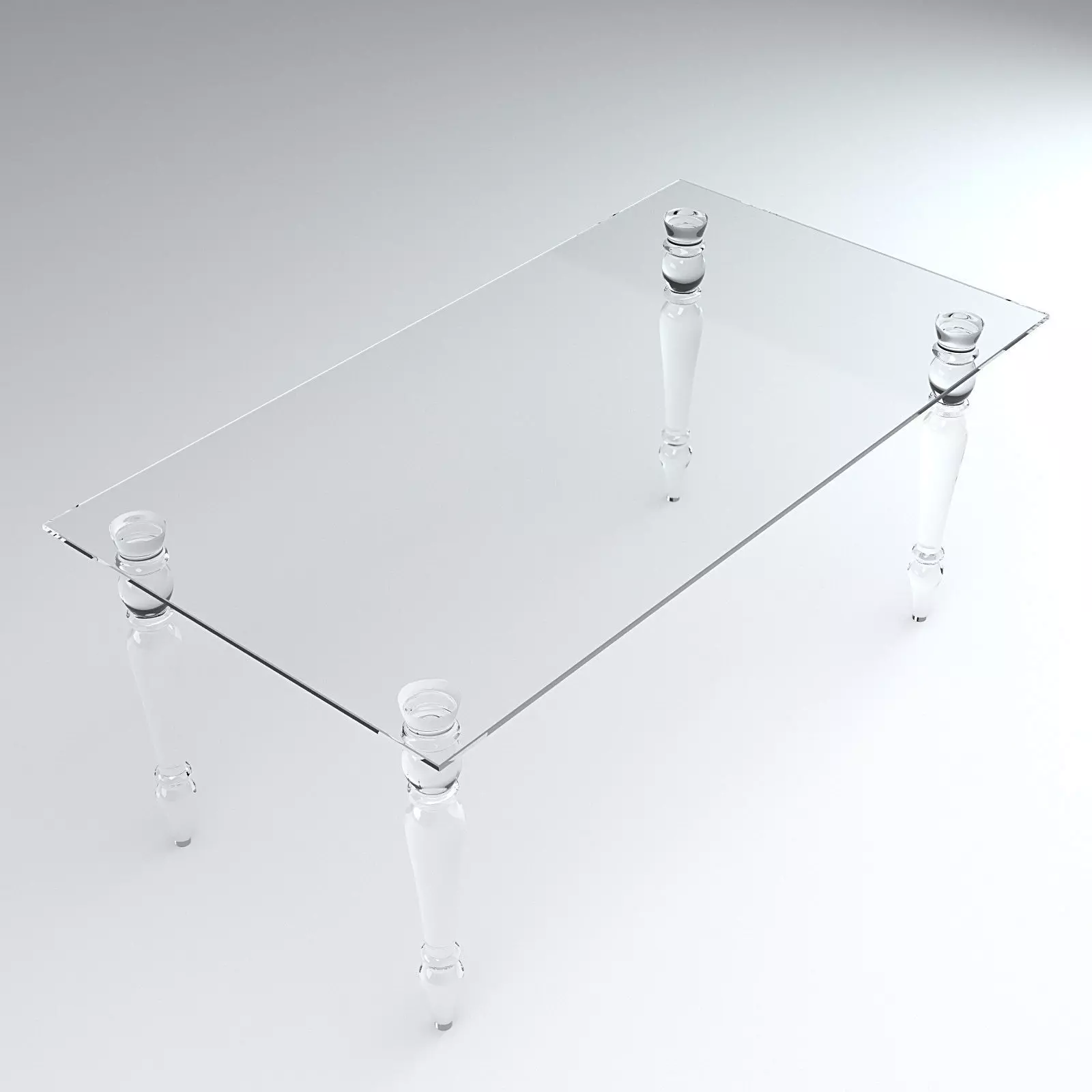 Acrylic Dining Table 1 3D model_3