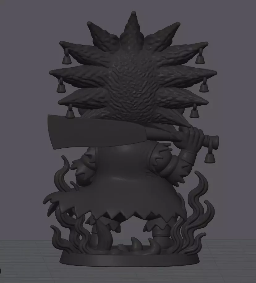 Zaraki Kmpachi Chibi style 3D print model_6