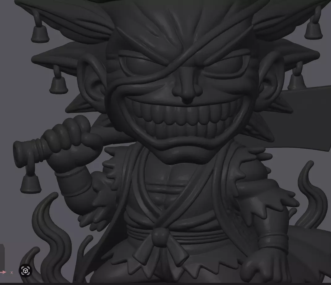 Zaraki Kmpachi Chibi style 3D print model_9