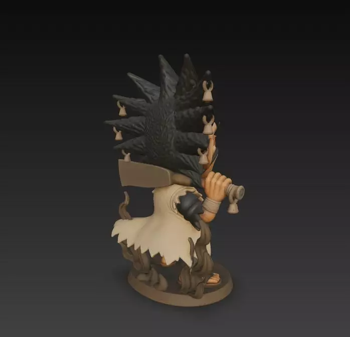 Zaraki Kmpachi Chibi style 3D print model_5