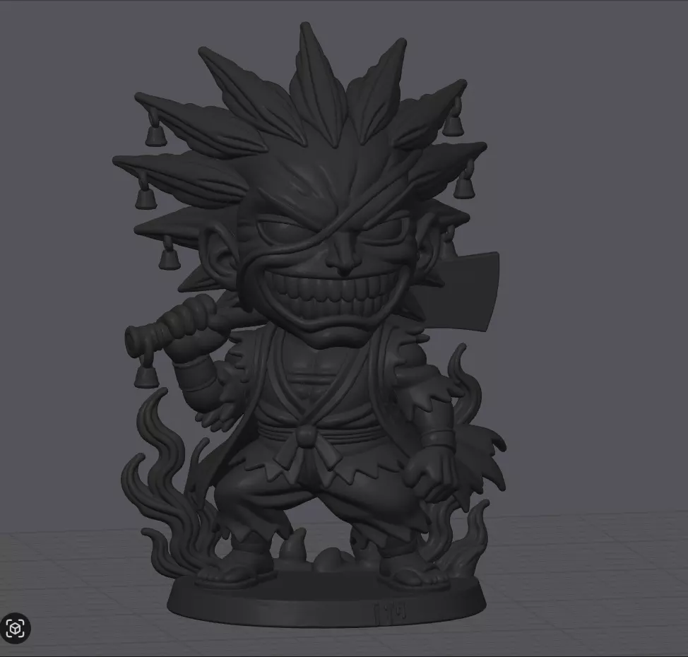 Zaraki Kmpachi Chibi style 3D print model_2