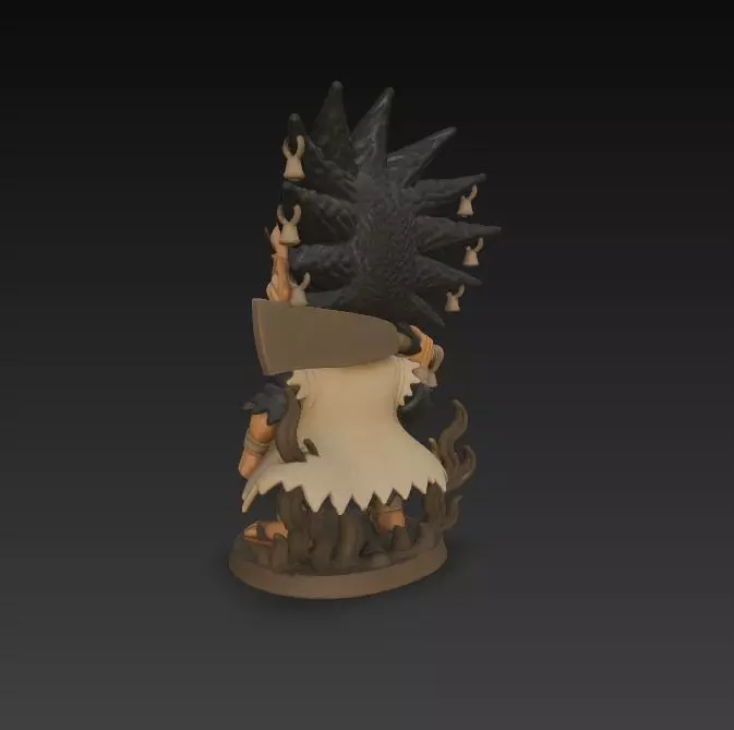 Zaraki Kmpachi Chibi style 3D print model_7