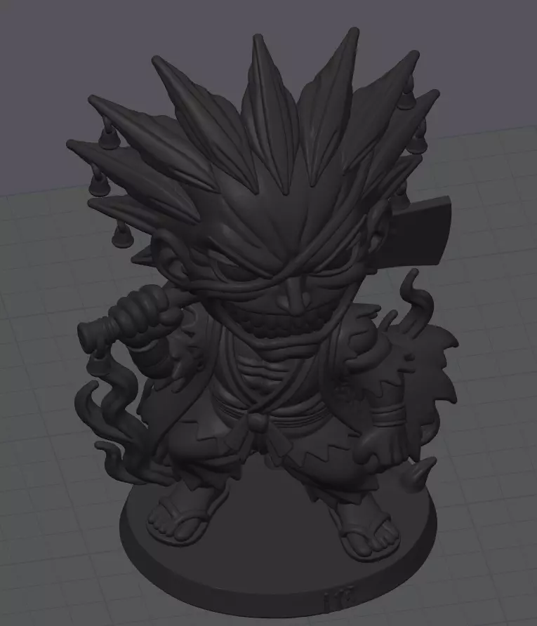 Zaraki Kmpachi Chibi style 3D print model_8