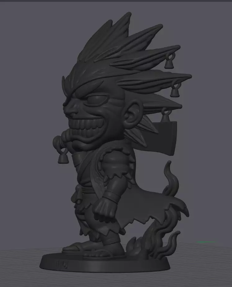 Zaraki Kmpachi Chibi style 3D print model_4