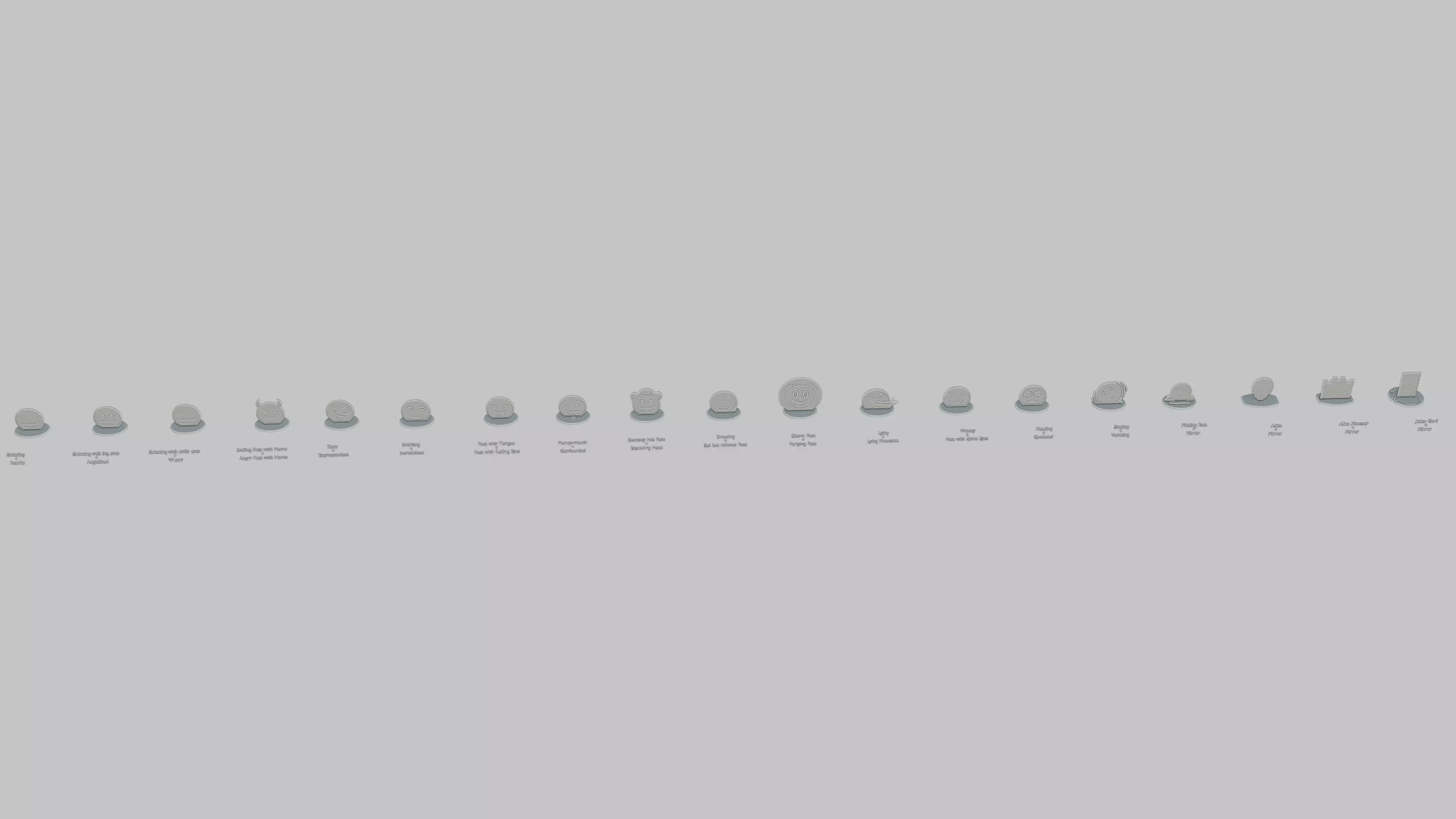 April Fools Day Pack Emoji Statues 3D print model_0