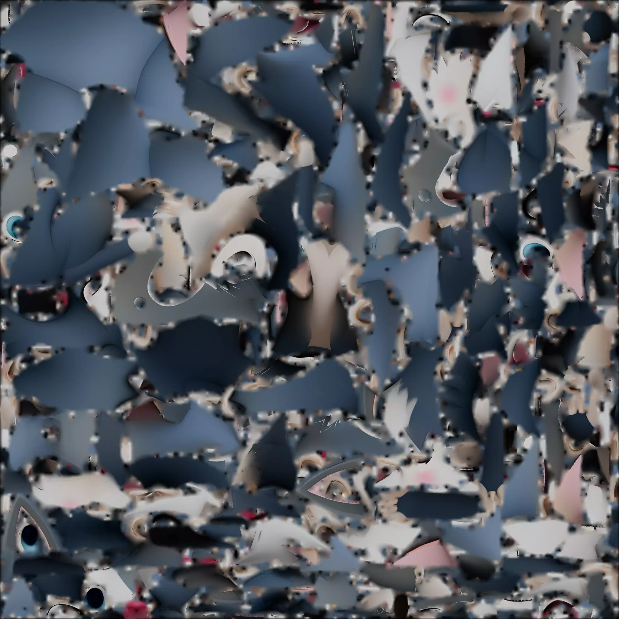 Cute Cartoon Wolf 3D Model Low-poly 3D model_1