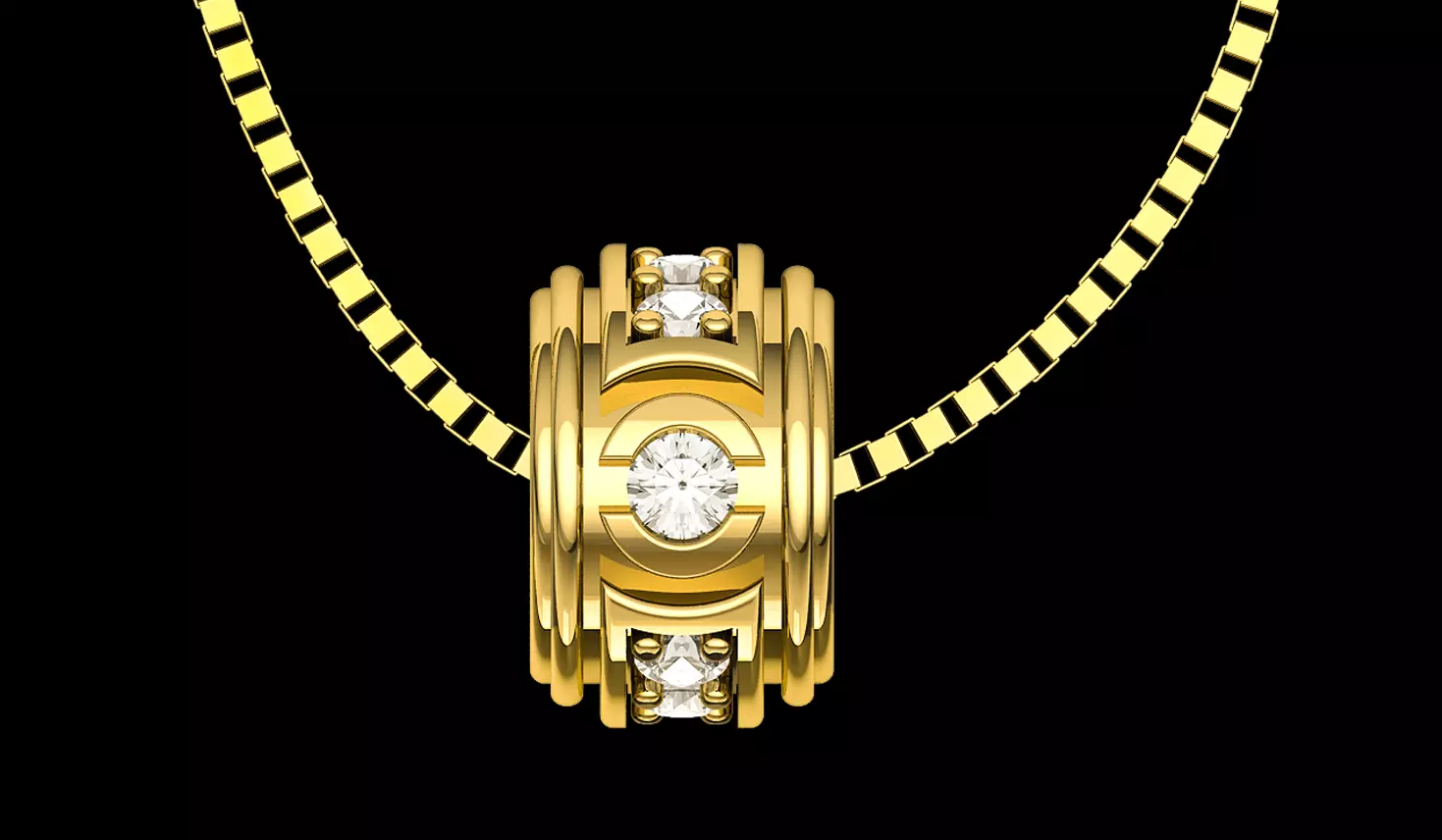 Radiant Orbit Pendant 3D print model_1