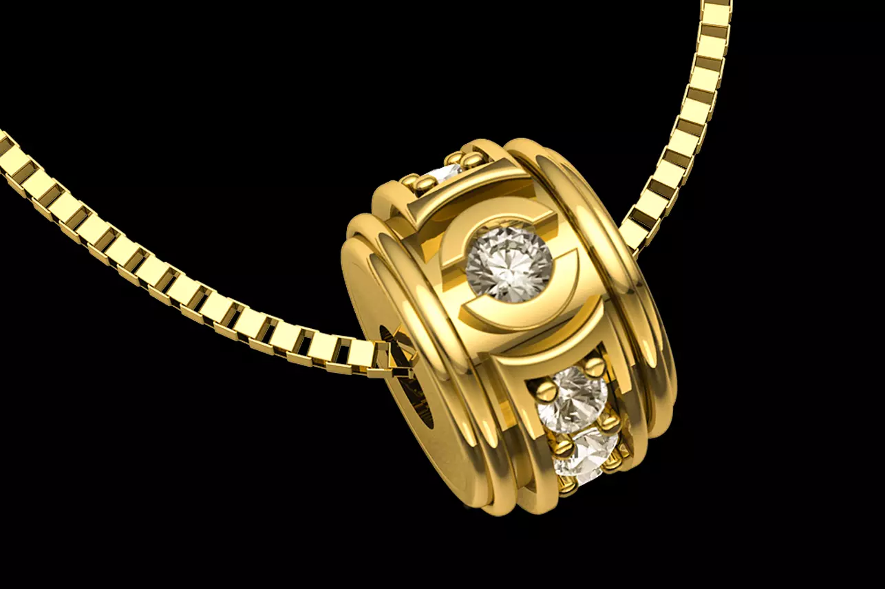 Radiant Orbit Pendant 3D print model_0