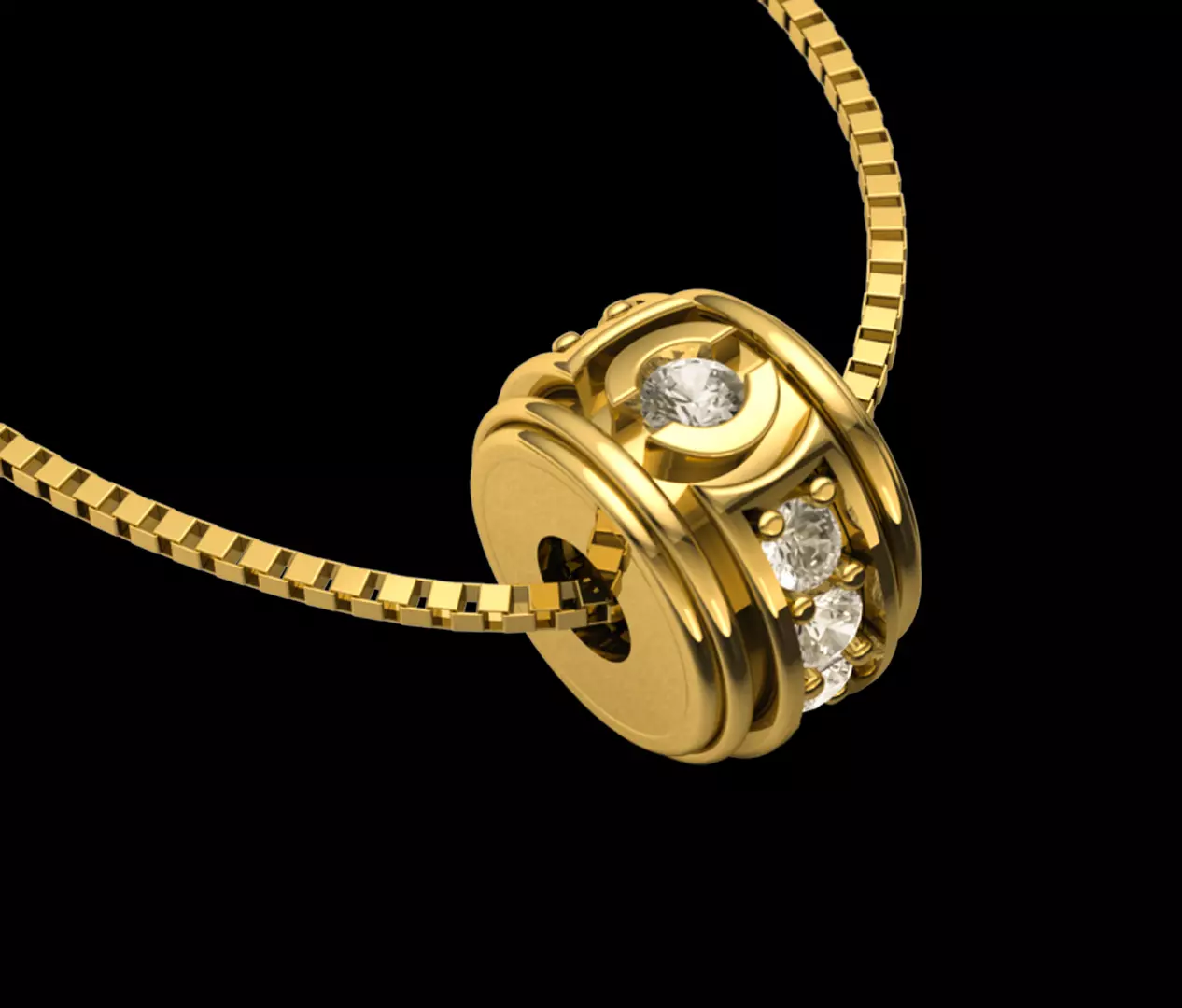 Radiant Orbit Pendant 3D print model_2