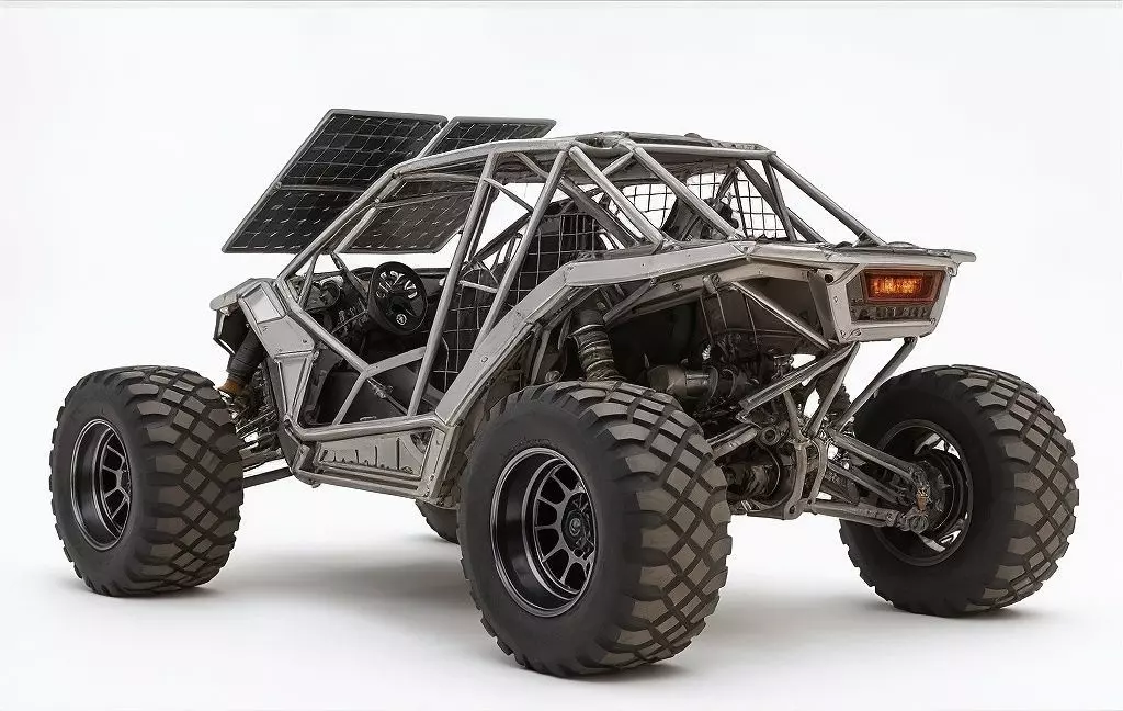 Road Buggy Low-poly 3D model_2