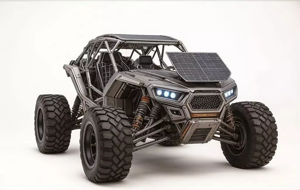 Road Buggy Low-poly 3D model_1