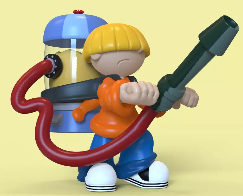 NUMBER 4 FROM KND-KIDS NEXT DOOR-PARTS AND COMPLETE 3D print model_8