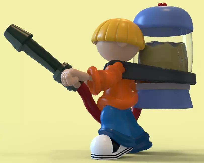 NUMBER 4 FROM KND-KIDS NEXT DOOR-PARTS AND COMPLETE 3D print model_4
