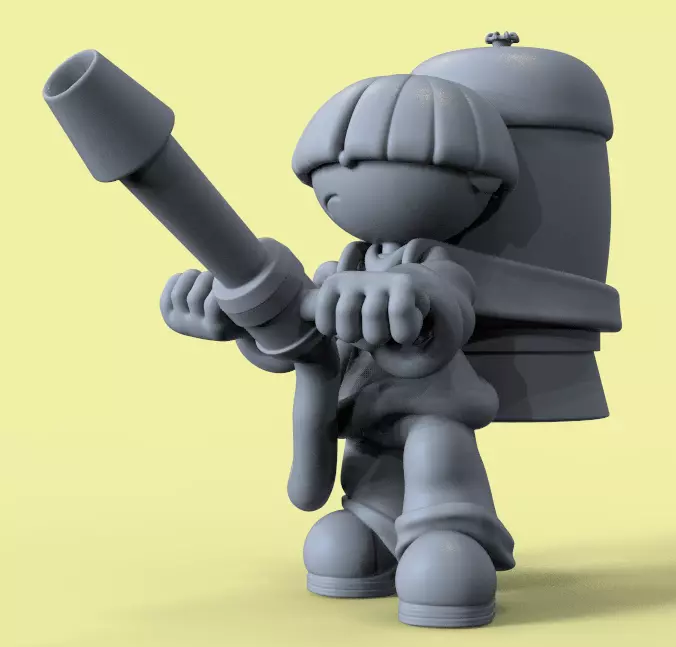 NUMBER 4 FROM KND-KIDS NEXT DOOR-PARTS AND COMPLETE 3D print model_12