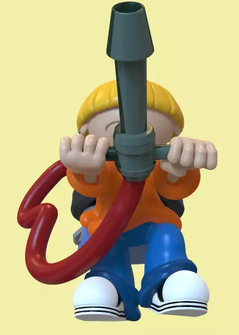 NUMBER 4 FROM KND-KIDS NEXT DOOR-PARTS AND COMPLETE 3D print model_1