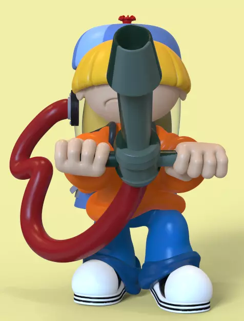 NUMBER 4 FROM KND-KIDS NEXT DOOR-PARTS AND COMPLETE 3D print model_2