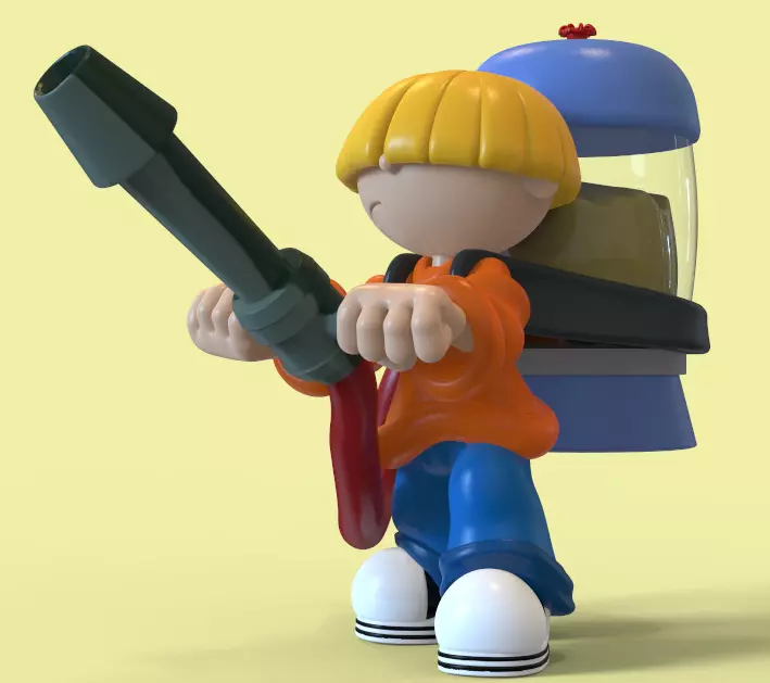 NUMBER 4 FROM KND-KIDS NEXT DOOR-PARTS AND COMPLETE 3D print model_3