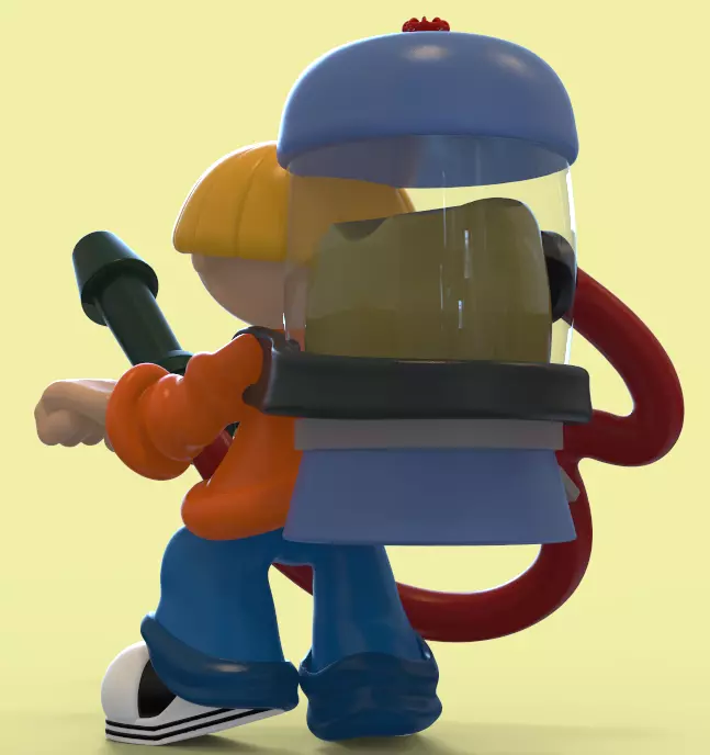 NUMBER 4 FROM KND-KIDS NEXT DOOR-PARTS AND COMPLETE 3D print model_5