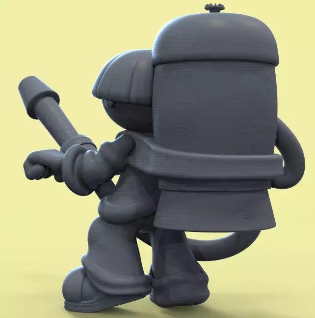 NUMBER 4 FROM KND-KIDS NEXT DOOR-PARTS AND COMPLETE 3D print model_14