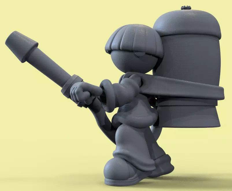 NUMBER 4 FROM KND-KIDS NEXT DOOR-PARTS AND COMPLETE 3D print model_13