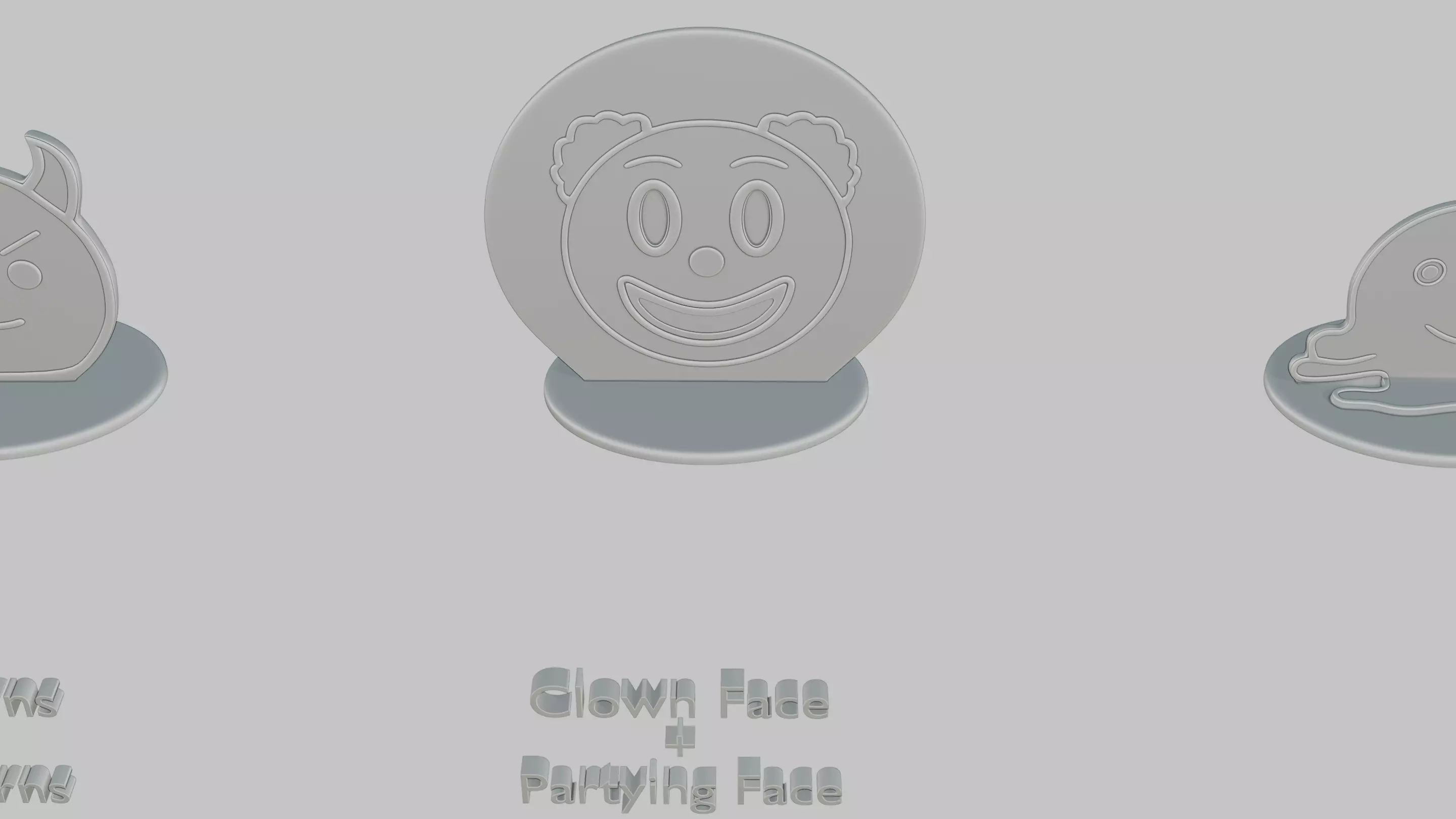 April Fools Day Mini Pack Emoji Statues 3D print model_5