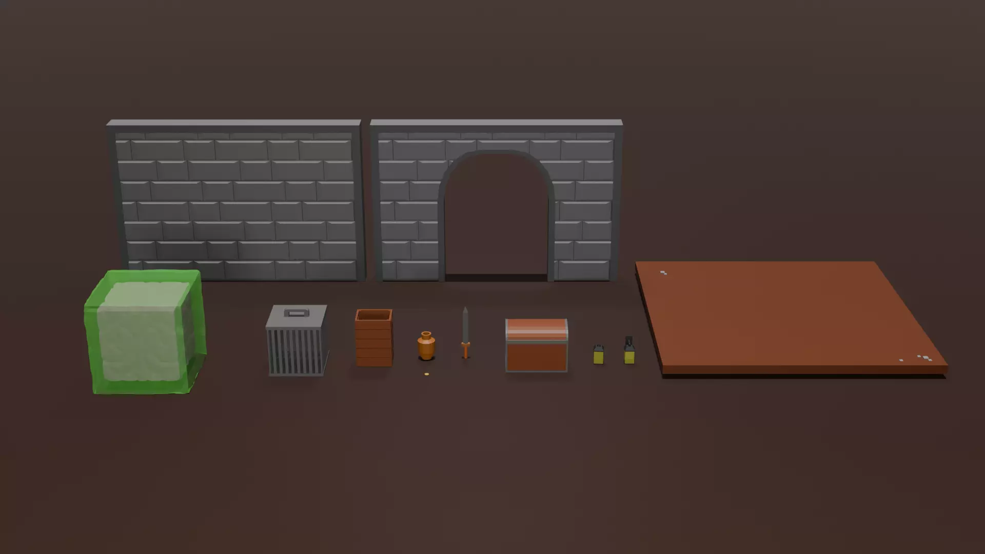 Dungeon asset-pack Low-poly 3D model_3
