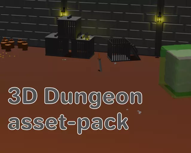Dungeon asset-pack Low-poly 3D model_0
