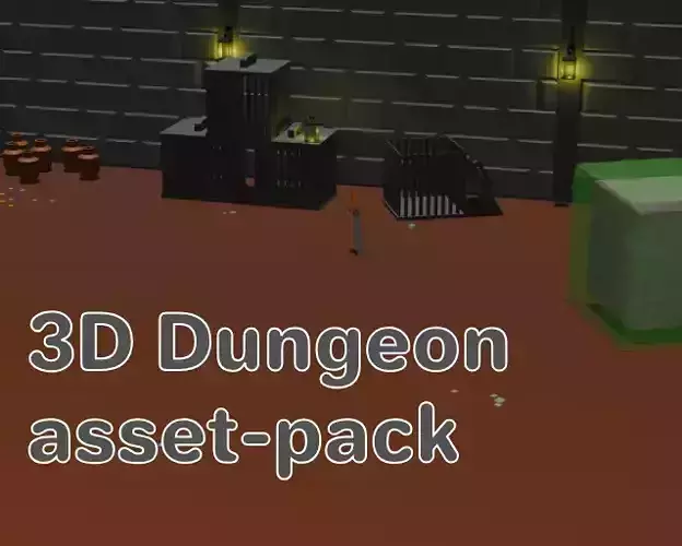 Dungeon asset-pack Low-poly 3D model