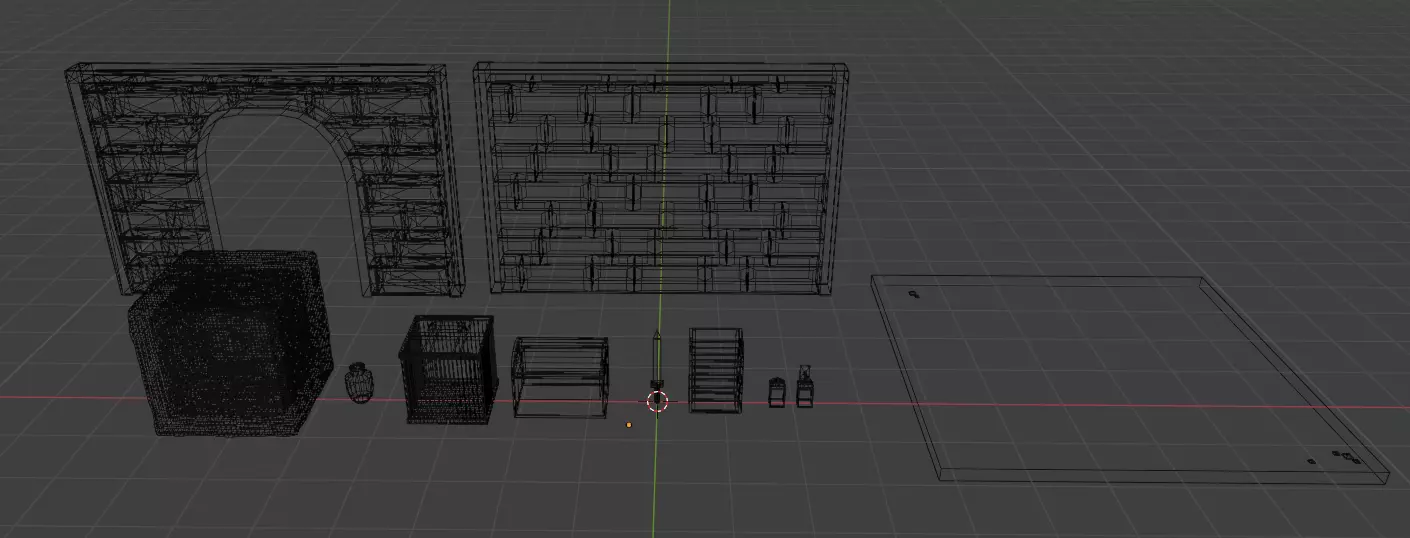 Dungeon asset-pack Low-poly 3D model_4
