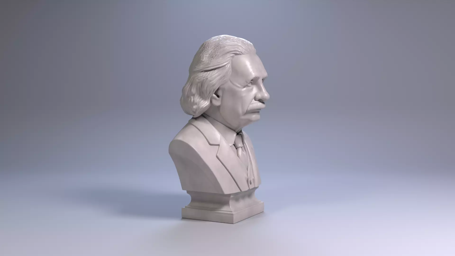 Albert Einstein Bust Sculpture 3D Print Model STL Printable Bust 3D print model_21