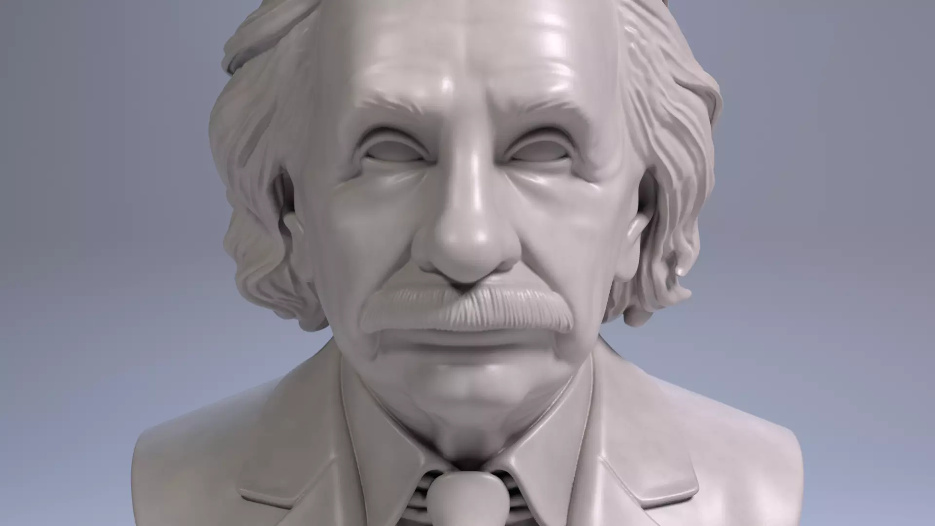 Albert Einstein Bust Sculpture 3D Print Model STL Printable Bust 3D print model_9