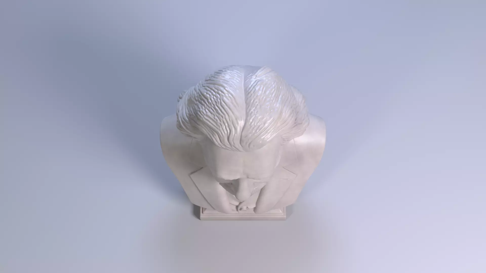 Albert Einstein Bust Sculpture 3D Print Model STL Printable Bust 3D print model_8