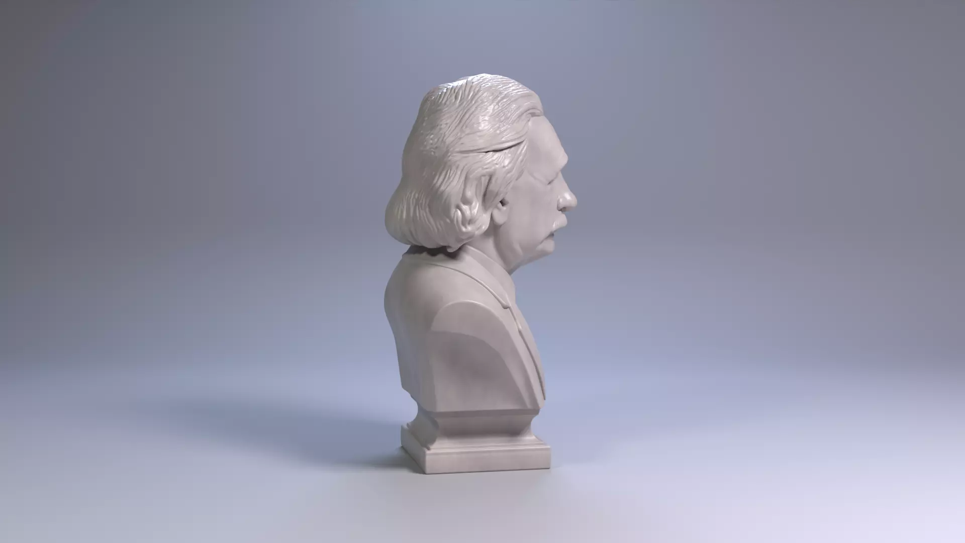 Albert Einstein Bust Sculpture 3D Print Model STL Printable Bust 3D print model_20