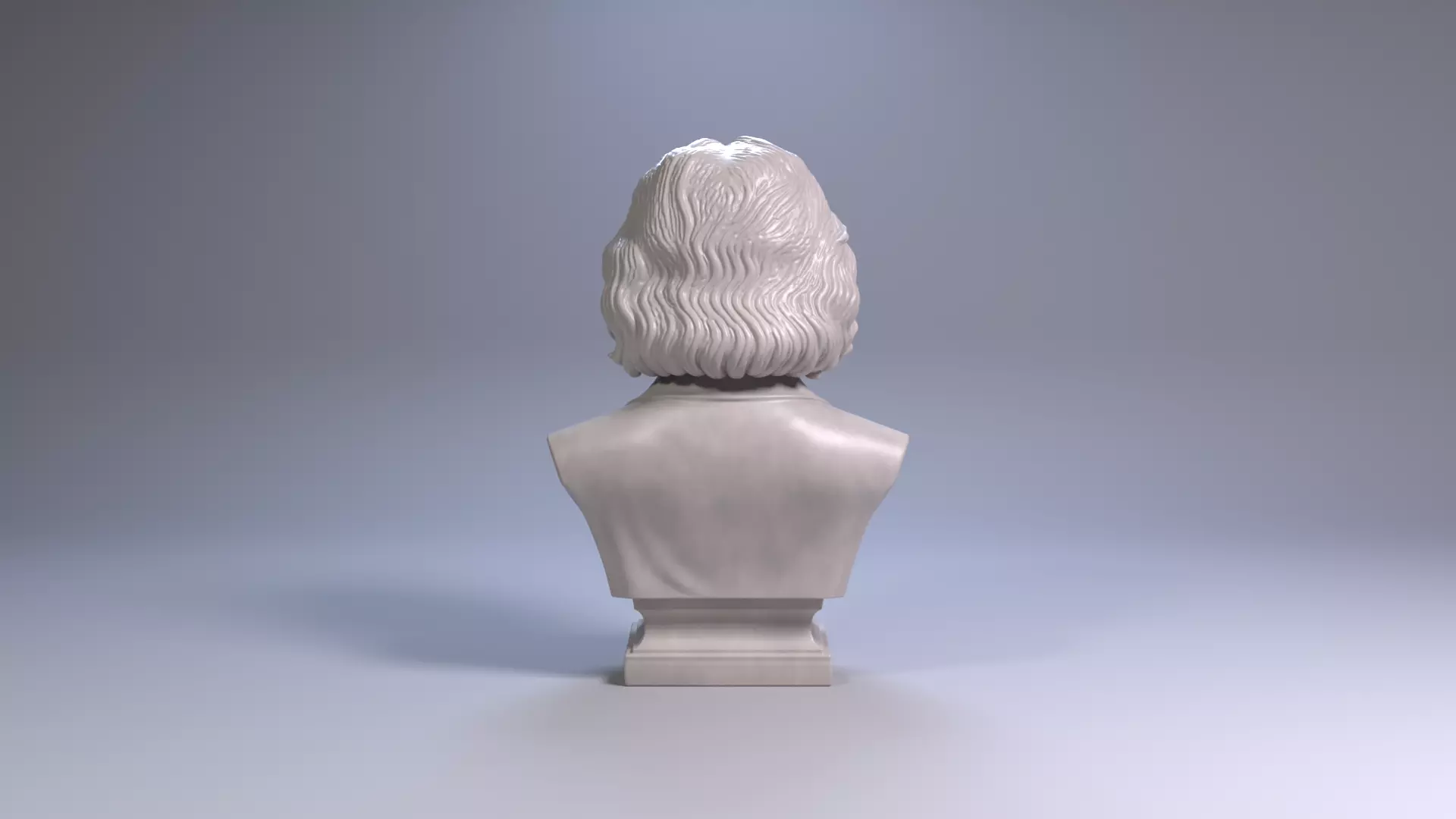 Albert Einstein Bust Sculpture 3D Print Model STL Printable Bust 3D print model_4