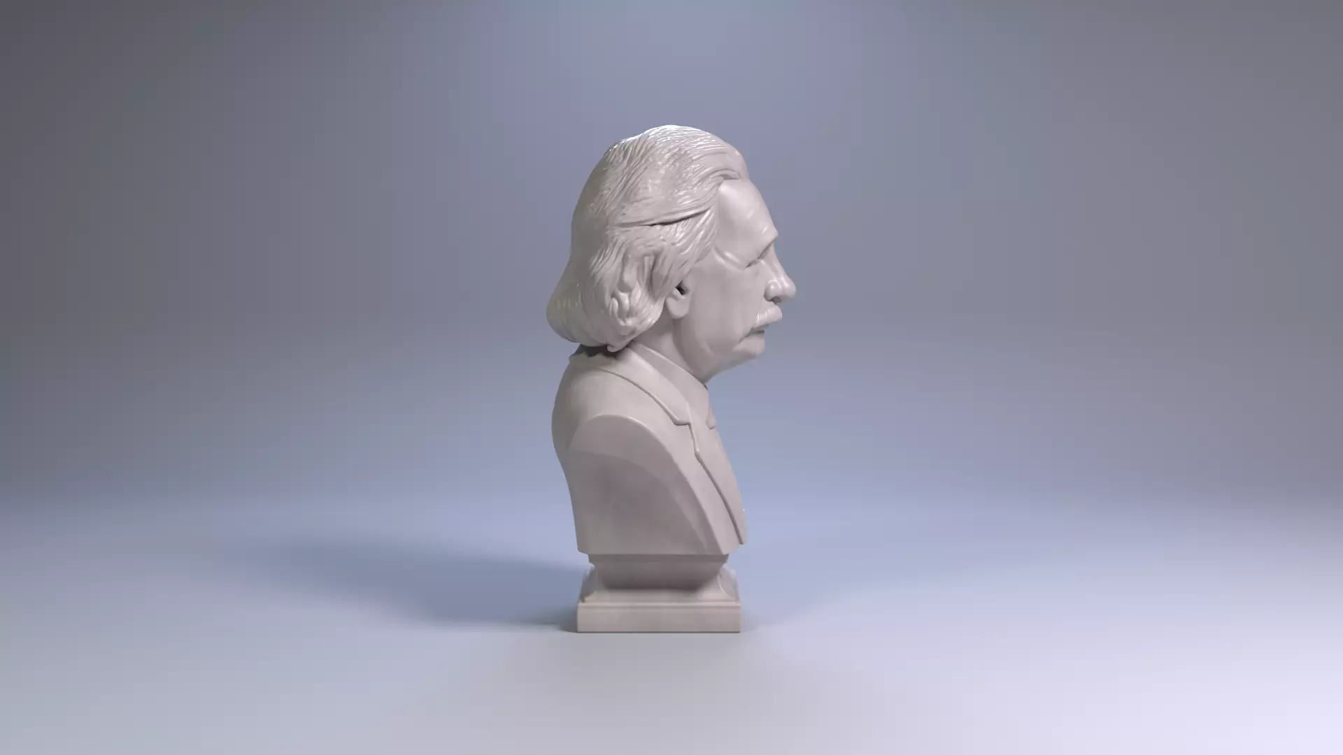Albert Einstein Bust Sculpture 3D Print Model STL Printable Bust 3D print model_5