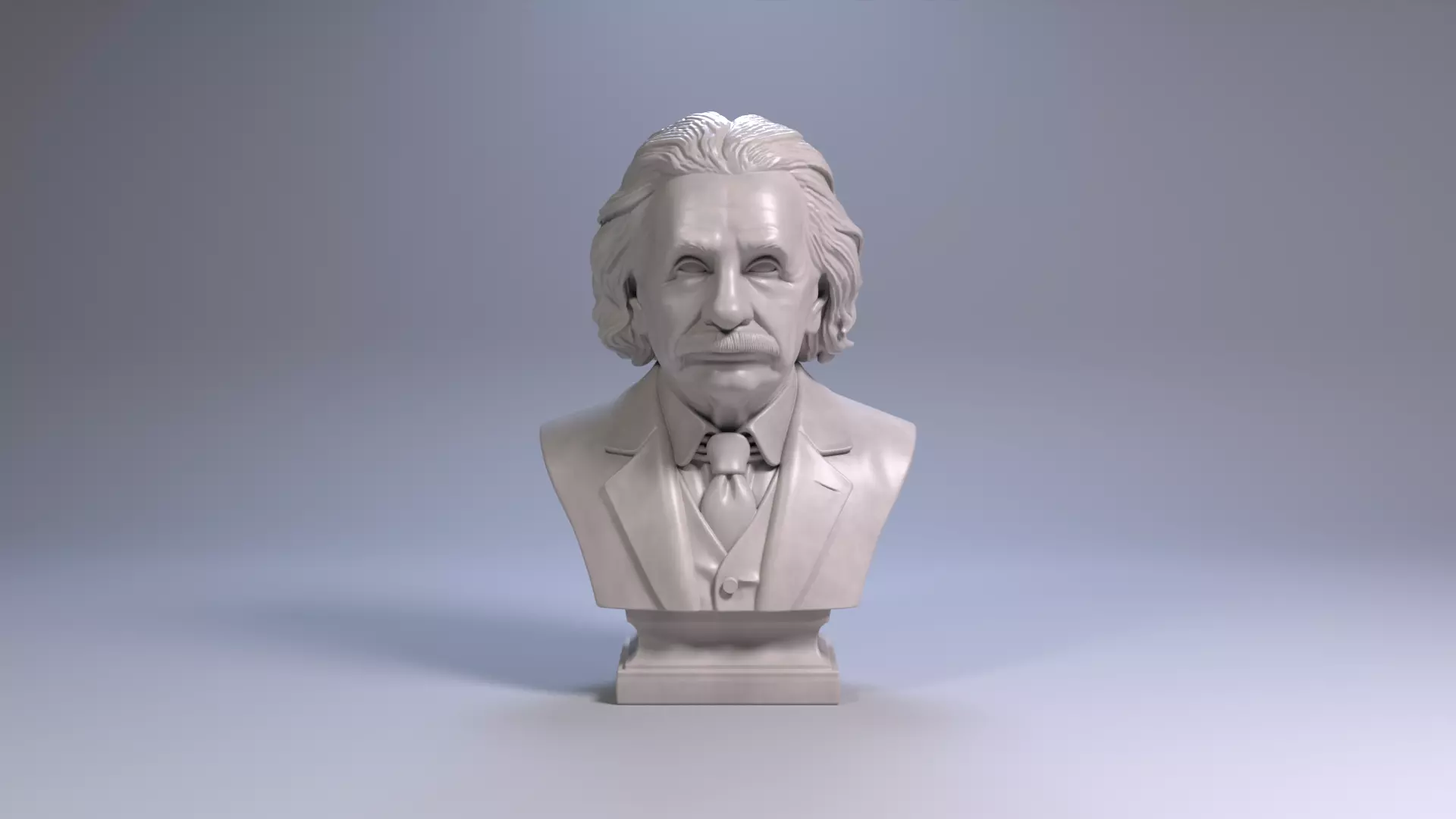Albert Einstein Bust Sculpture 3D Print Model STL Printable Bust 3D print model_24