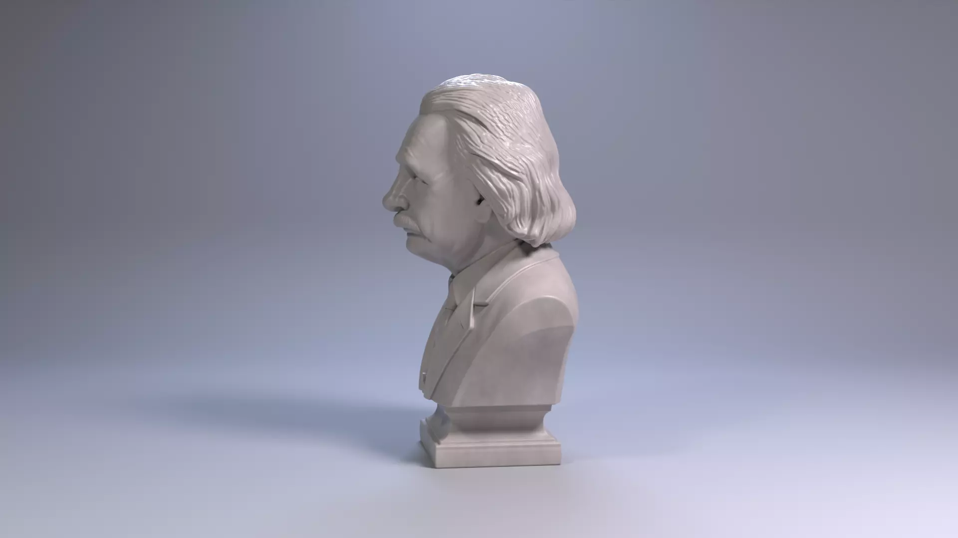 Albert Einstein Bust Sculpture 3D Print Model STL Printable Bust 3D print model_16