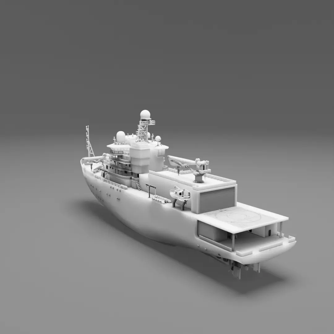 Navio Almirante Saldanha - High Detail 3D for Resin Printing 3D print model_2