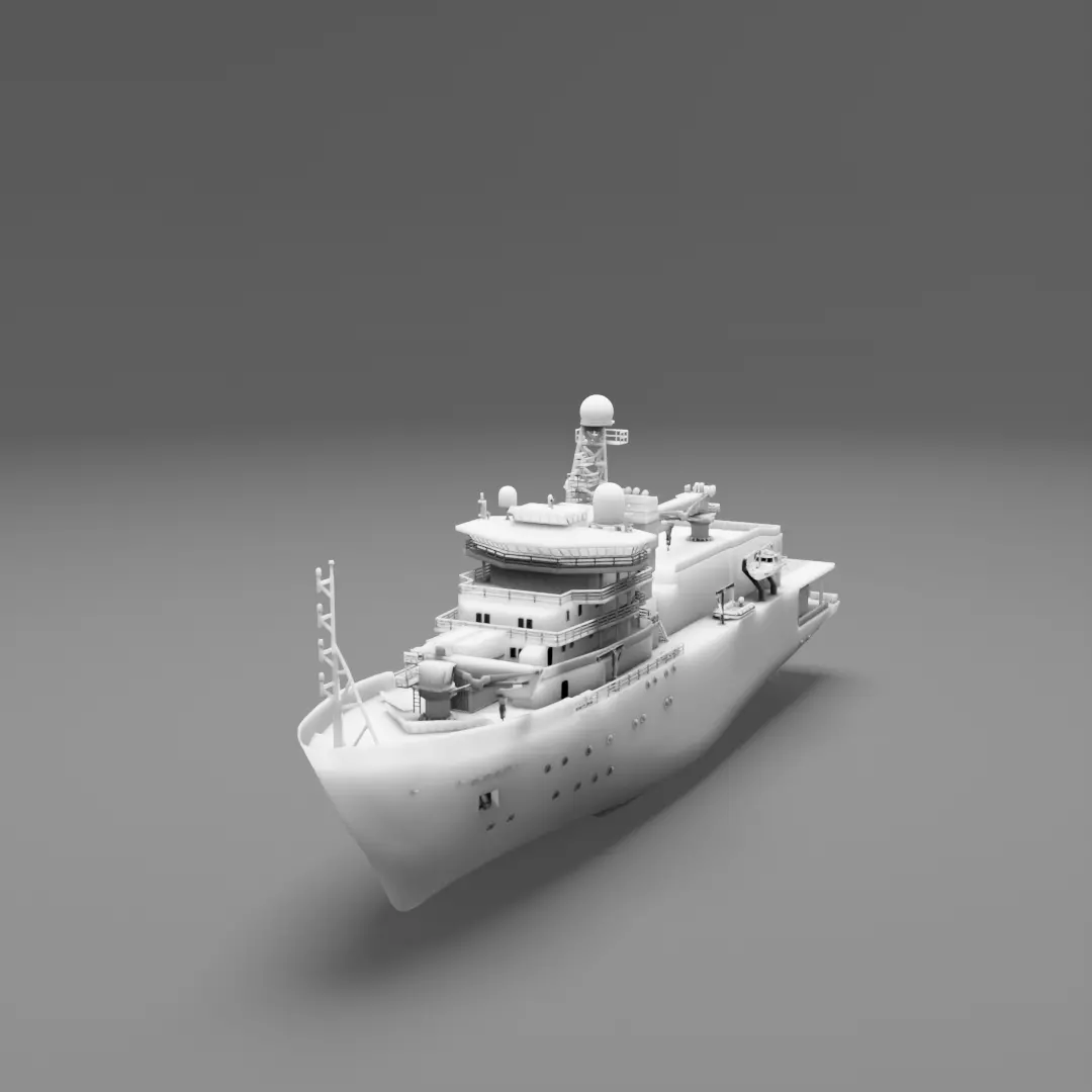 Navio Almirante Saldanha - High Detail 3D for Resin Printing 3D print model_1