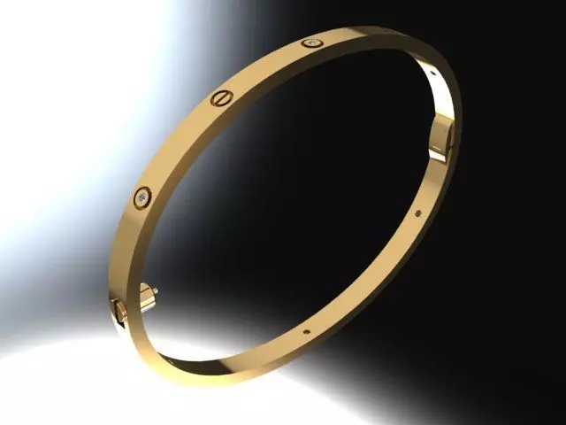 love bracelet with diamonds 3D print model_0