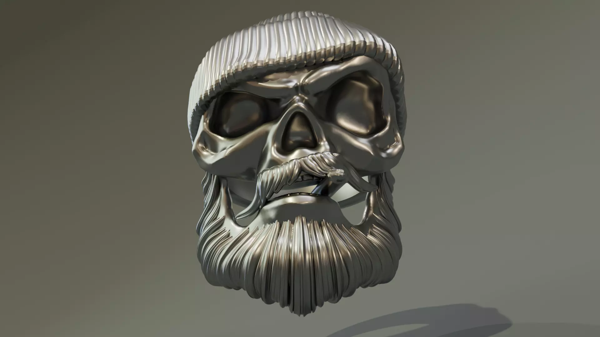 Skull with a cigar 3D print model_2