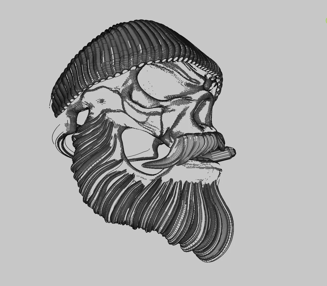 Skull with a cigar 3D print model_8