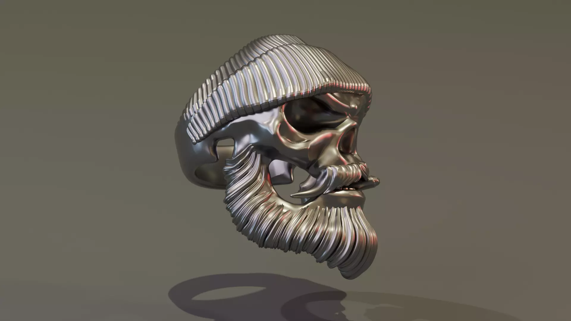 Skull with a cigar 3D print model_0
