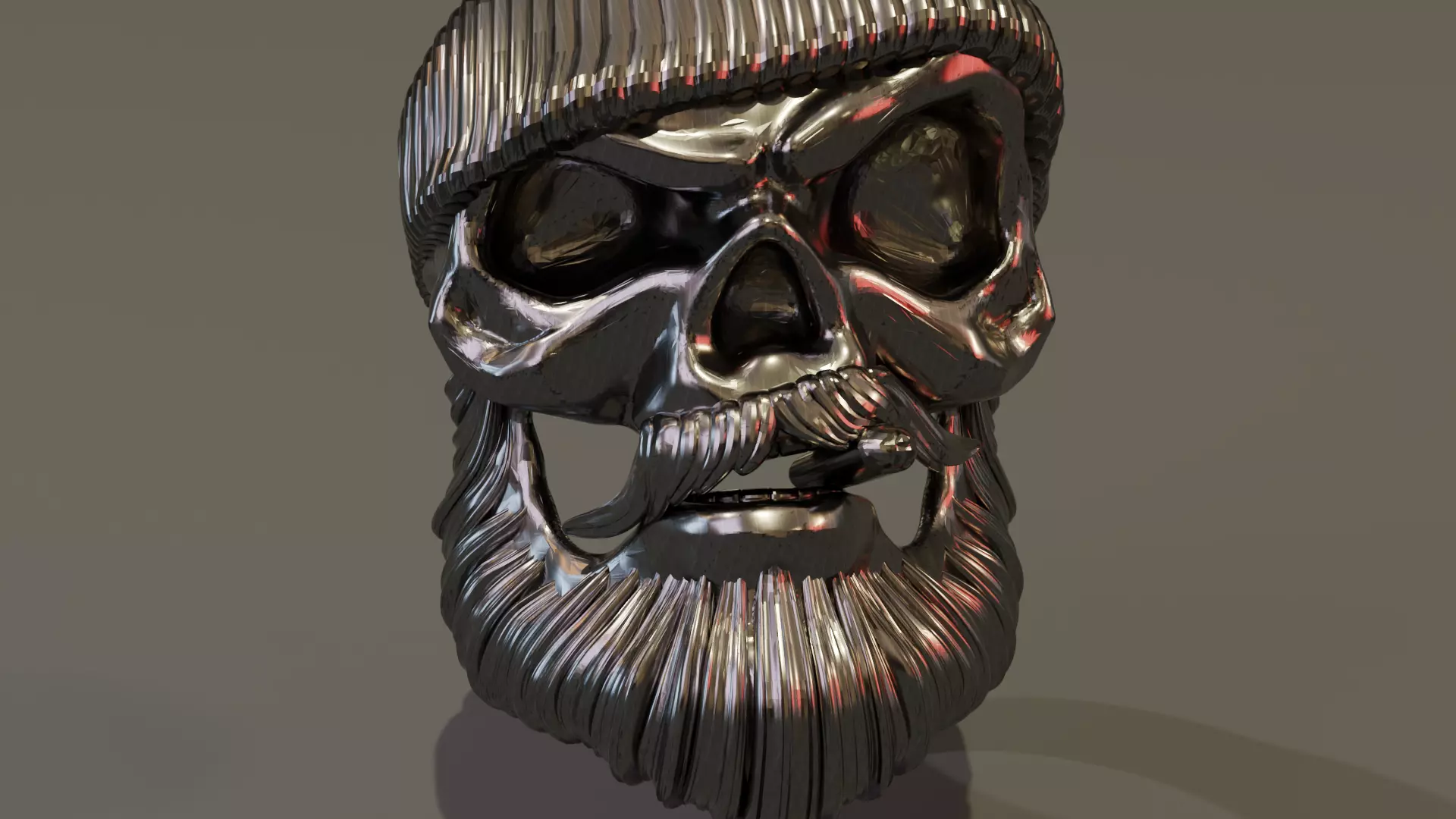 Skull with a cigar 3D print model_10