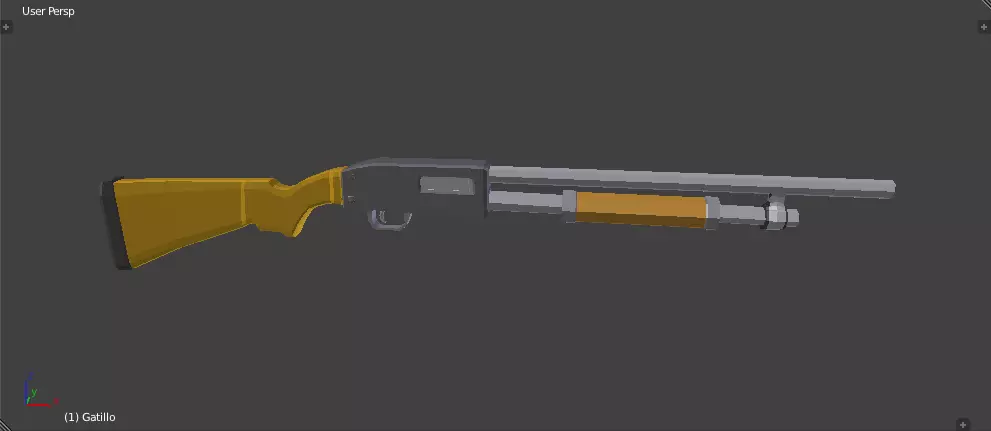 Bataan 71 Low poly Escopeta Low-poly 3D model_1
